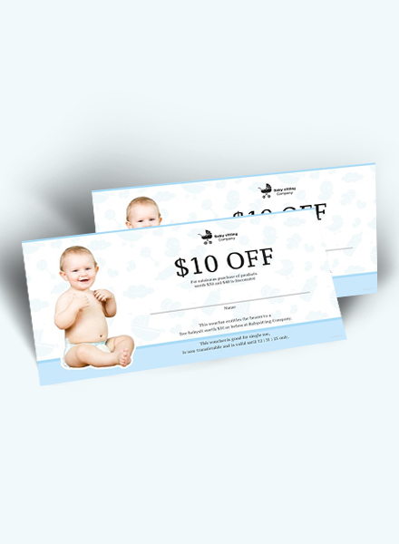 Babysitting Gift Voucher Design