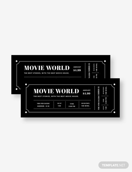 Movie Night Ticket Invitation Template