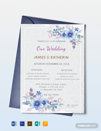 Artsy Wedding Invitation Card