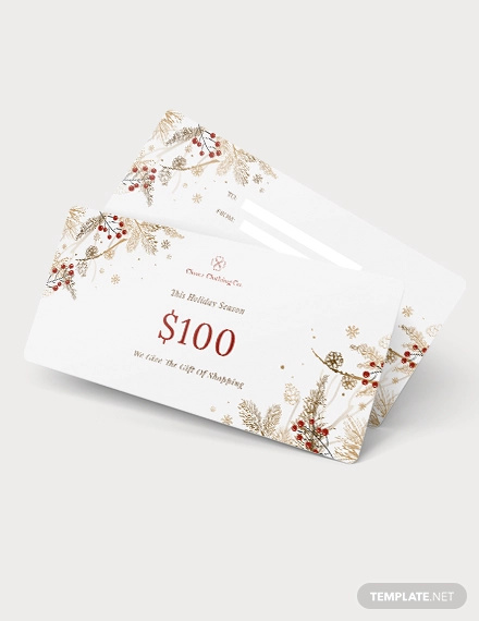 Christmas Gift Voucher template