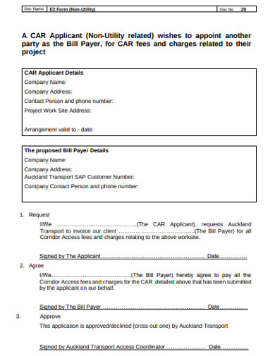 Car Applicant Invoice