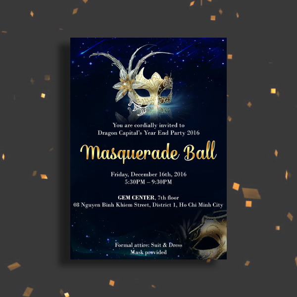 Venetian Masquerade Ball Invitations