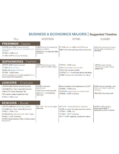 Business Timeline in PDF