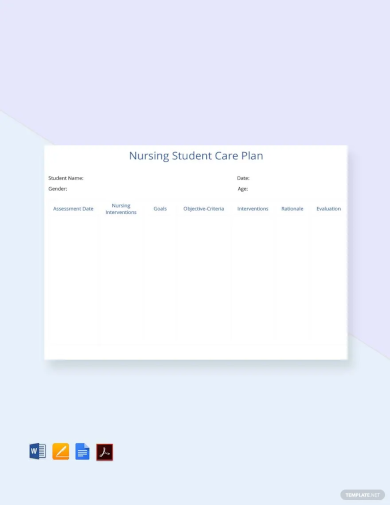 Free Nursing Student Care Plan Template