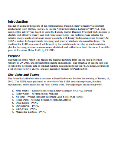 Building Energy Audit Report