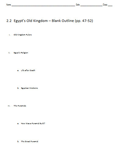 Blank Outline Example