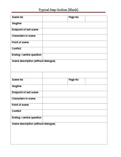 Blank Typical Step Outline