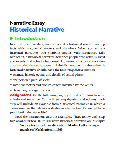 Narrative Historical Assignment Essay