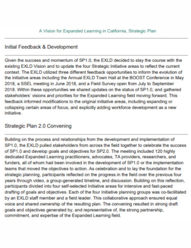 Printable Learning Strategic Plan