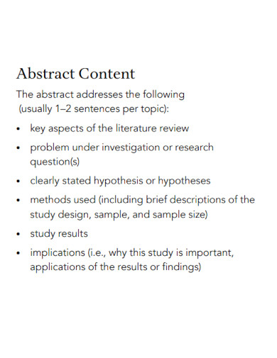 Abstract Content