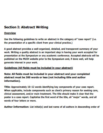 Abstract Writing in PDF