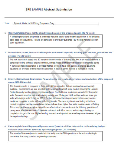 Sample Abstract Submission