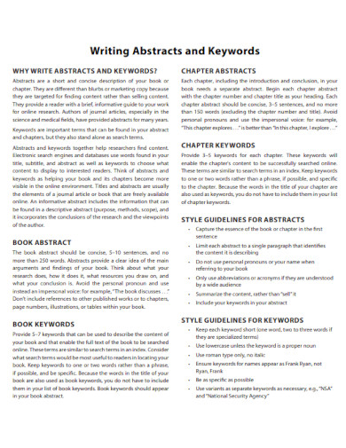 Writing Abstracts and Keywords