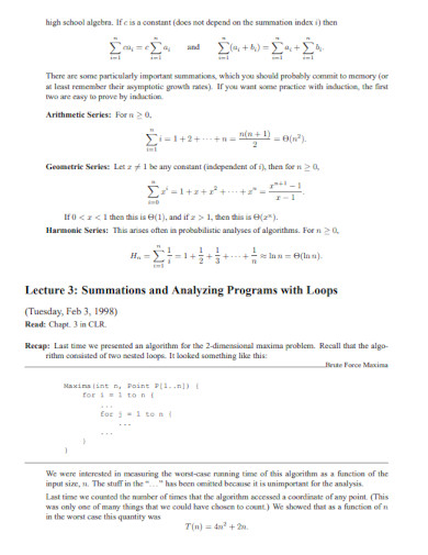 General Summations