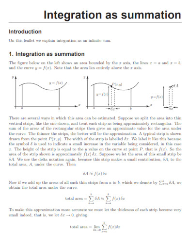 Integration as Summation