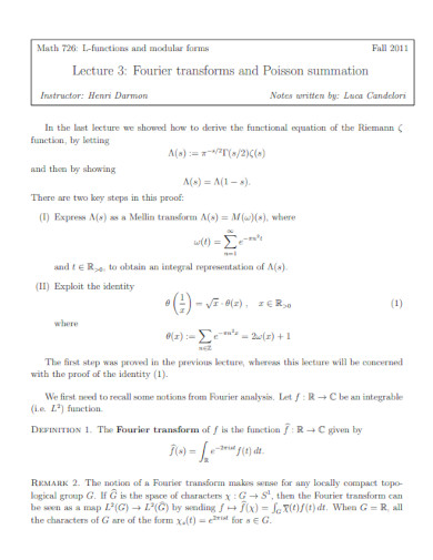 Poisson Summation