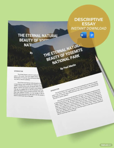 Descriptive Essay Template