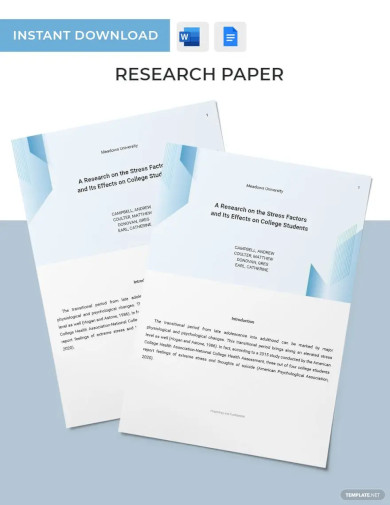 Research Paper Template