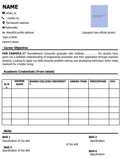 Entry Level Career Objective Example