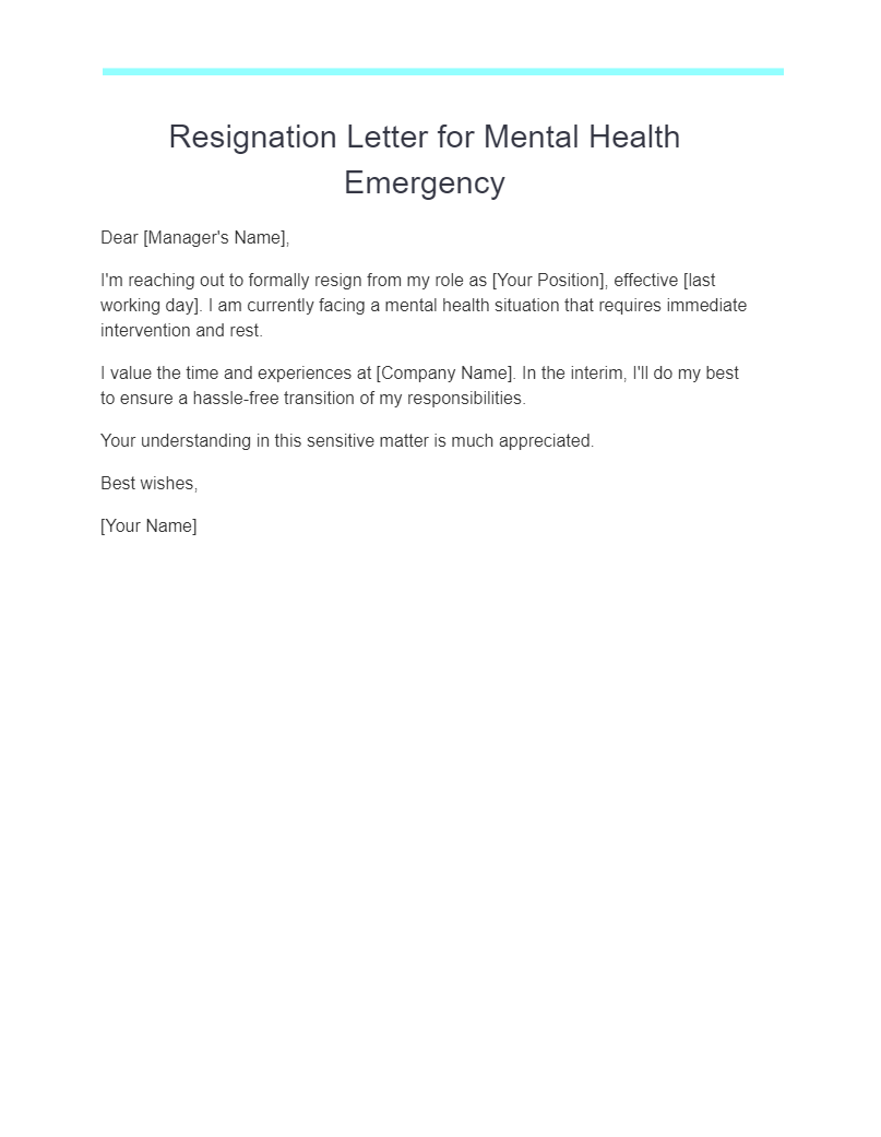 Resignation Letter Due to Health Reasons - 17+ Examples, PDF, Tips