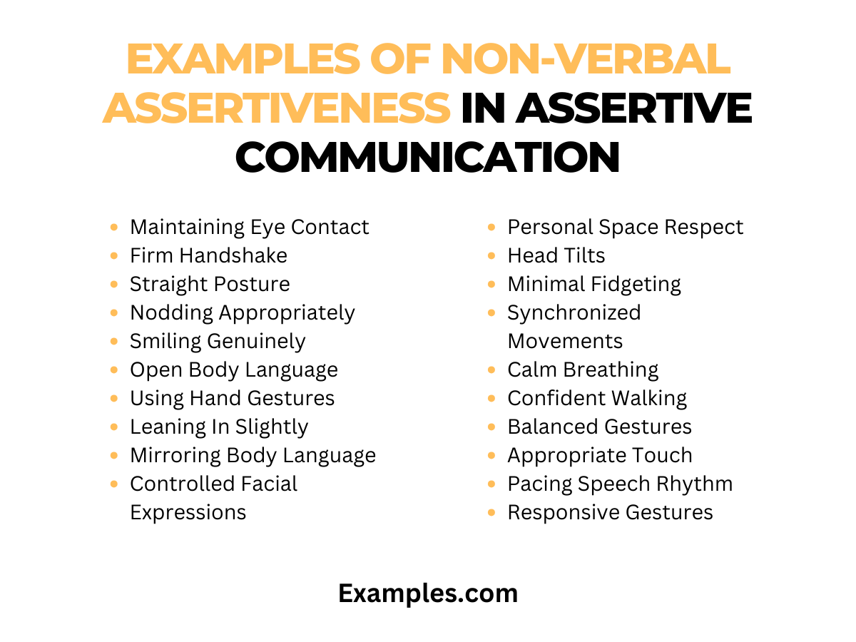 Examples of Non-Verbal Assertiveness in Assertive Communication