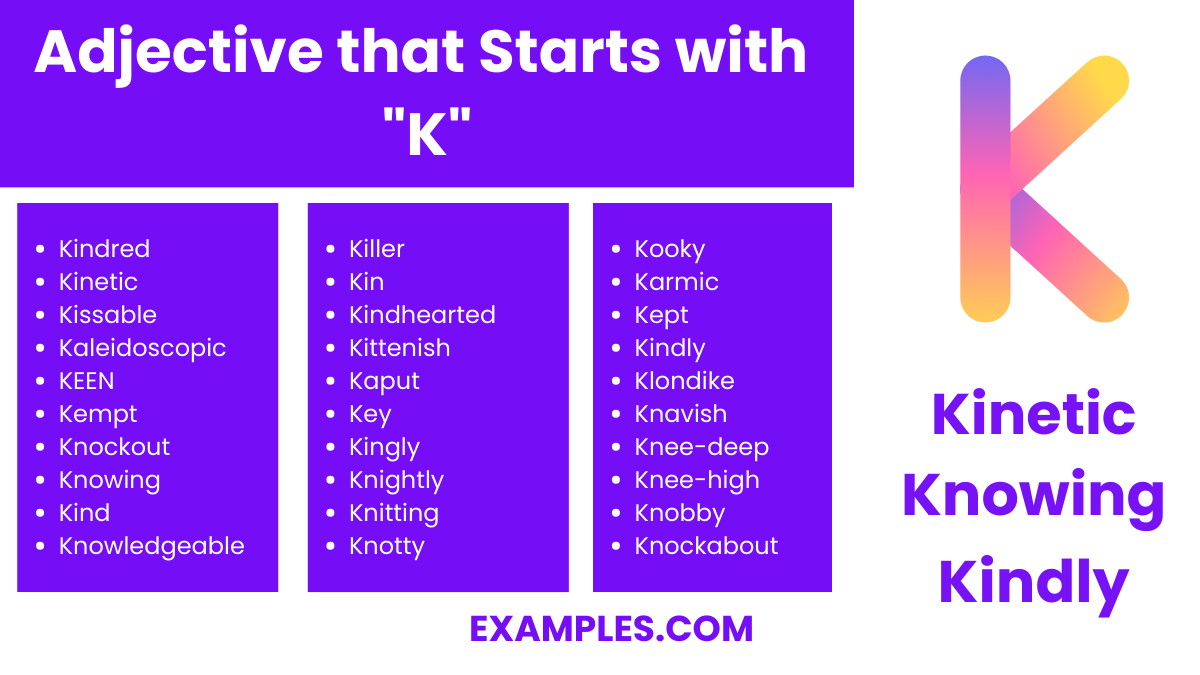 Words that Start with K - 450+ List, Meaning, PDF