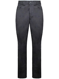 NKE DARK-GREY Mens Pure Cotton Flat Front Regular Fit Trousers - Waist Size 30