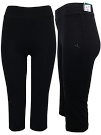 BLACK Medium Intensity Cropped Sport Leggingss - Size 6 to 20/22 (XS to 3LX)