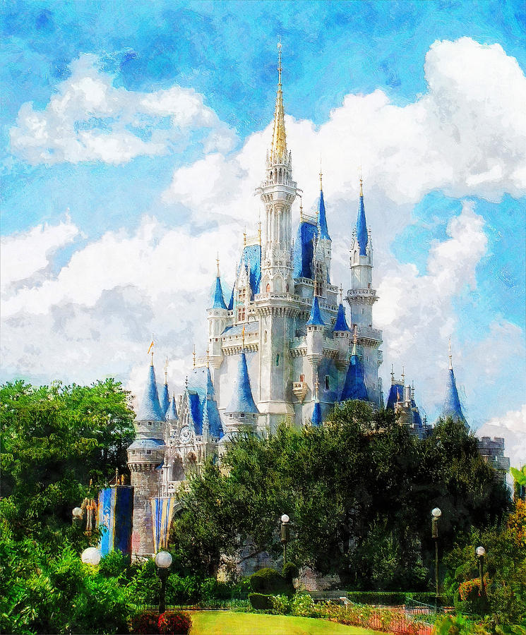 Cinderella Castle Painting by Sandy MacGowan