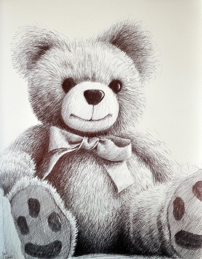 Teddy Drawing by Rick Hansen - Pixels