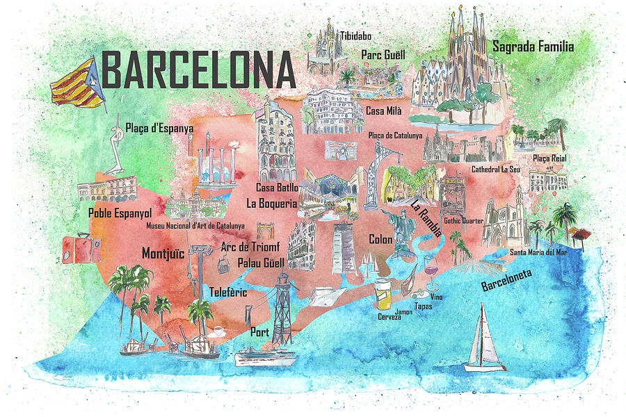 Tourist Map Of Barcelona Spain - Gerry Juditha