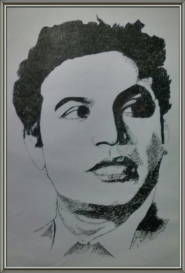 Uttam kumar Drawing by Amarkrishna Saha - Fine Art America