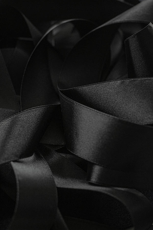 Black silk ribbon as background abstract and luxury brand desig Photograph  by Anneleven Store  Fine Art America