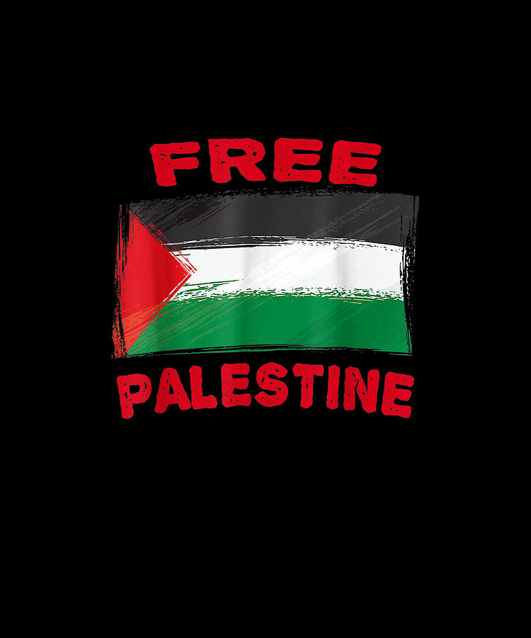 Free Palestine Flag I Love Palestine Gaza Palestinian Flag Drawing By ...