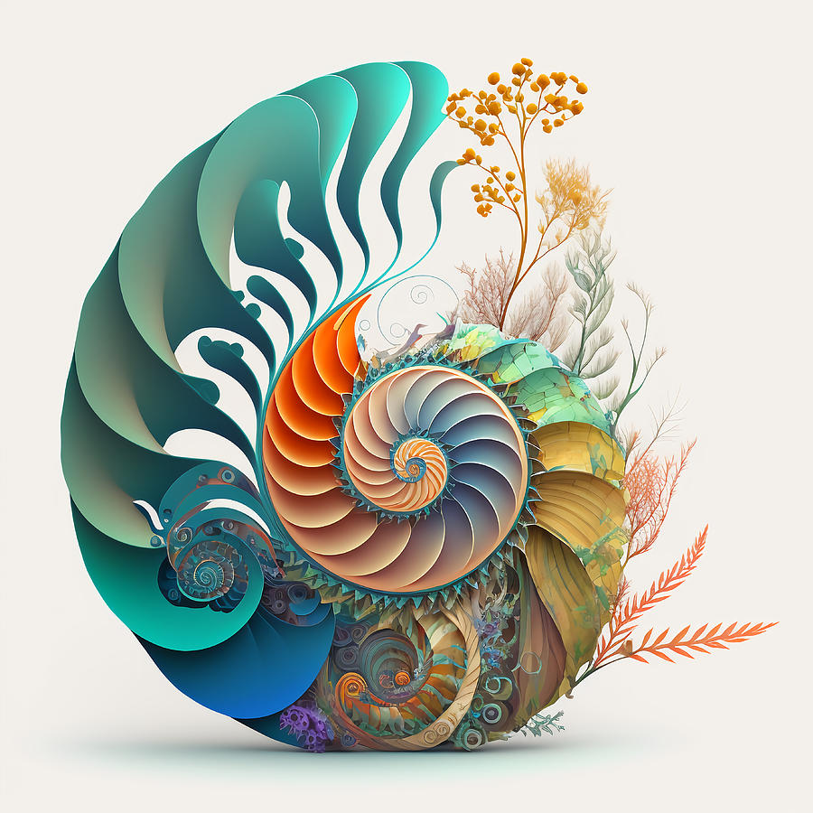 Fibonacci Sequence Spiral in Nature #9 Drawing by RAGANA Design - Pixels