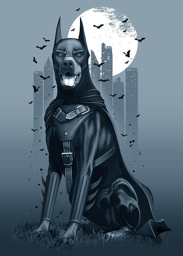 Doberman Digital Art by Adam Lawless - Pixels