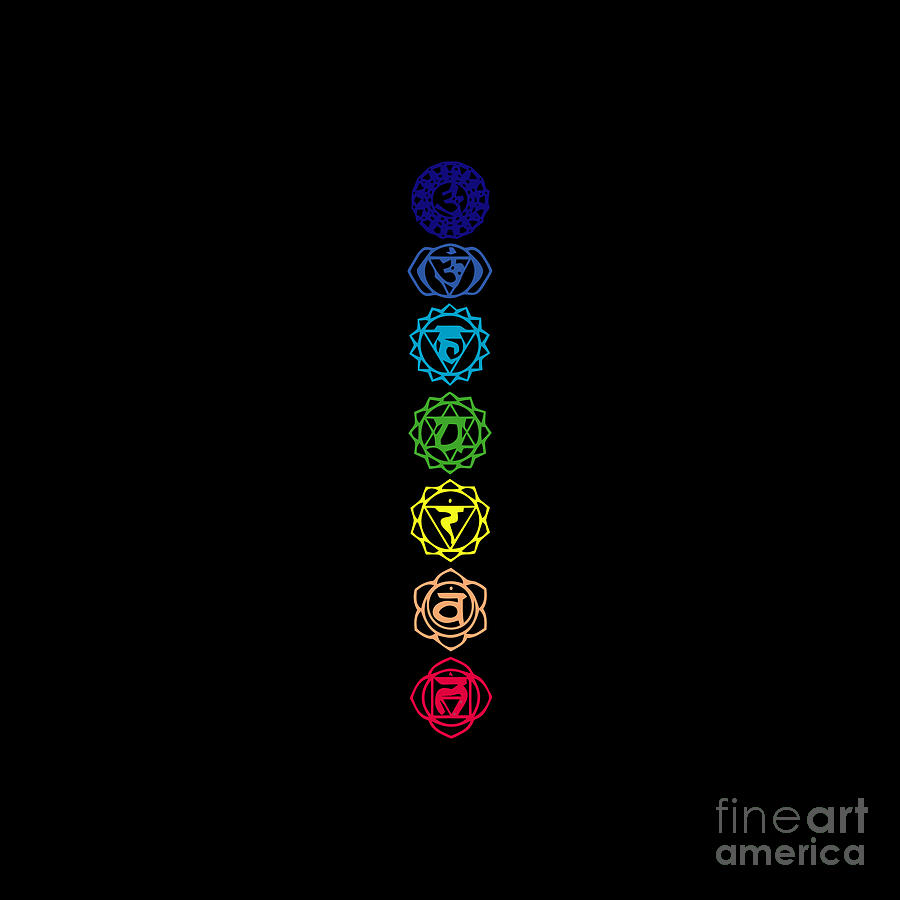 Floral Chakras Yoga Drawing by Kayun Teddy - Fine Art America