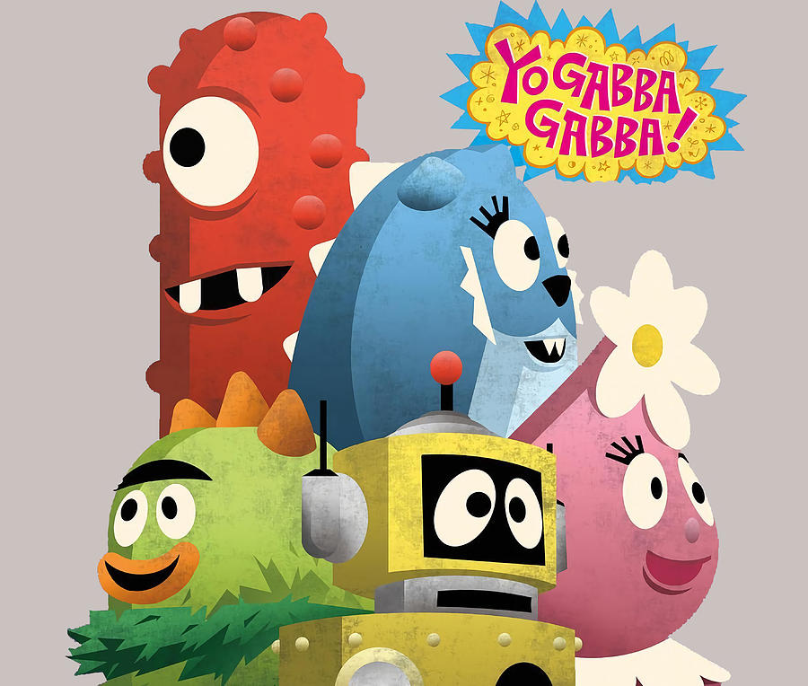 yo gabba gabba Poster red Painting by Taylor Muhammad | Pixels