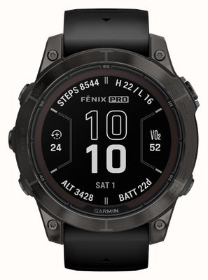 Garmin Fenix 7 Pro Sapphire Solar Carbon Grey DLC Titanium Black Band 010-02777-11