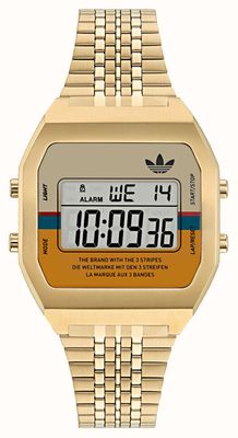 Adidas DIGITAL TWO (36mm) Multi-Coloured Digital Dial / Gold PVD Stainless Steel AOST23555