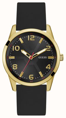 Guess Men's MONTE (42mm) Black Dial / Black Silicone Strap GW0805G2