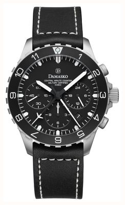 Damasko DC86/2 Chronograph Manufacture Automatic (42mm) Black Dial / Black Snow Calf Leather Strap DC86/2 BLACK CALF LEATHER