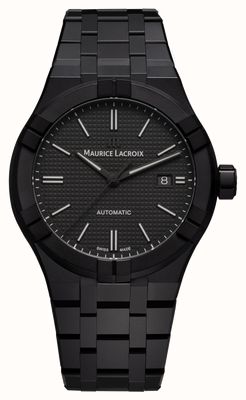 Maurice Lacroix Aikon Ceramic Automatic (42mm) Black Clous de Paris Dial / Black Ceramic Bracelet AI6008-CRM22-330-2