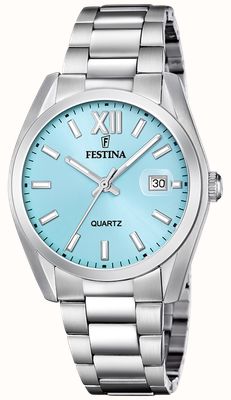 Festina Acero Clasico (40mm) Light Blue Dial / Stainless Steel Bracelet F20707/2