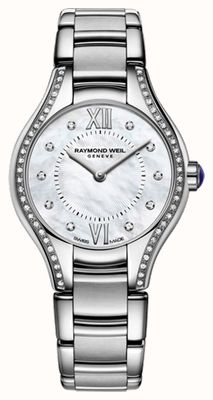 Raymond Weil Womans Noemia 62 Diamond Mother Of Pearl Dial 5124-STS-00985