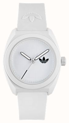 Adidas PROJECT THREE (42mm) White Dial / White Bio-Based PU Strap AOST24548