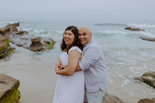 San Diego honeymoon photoshoot at Windansea Beach in La Jolla