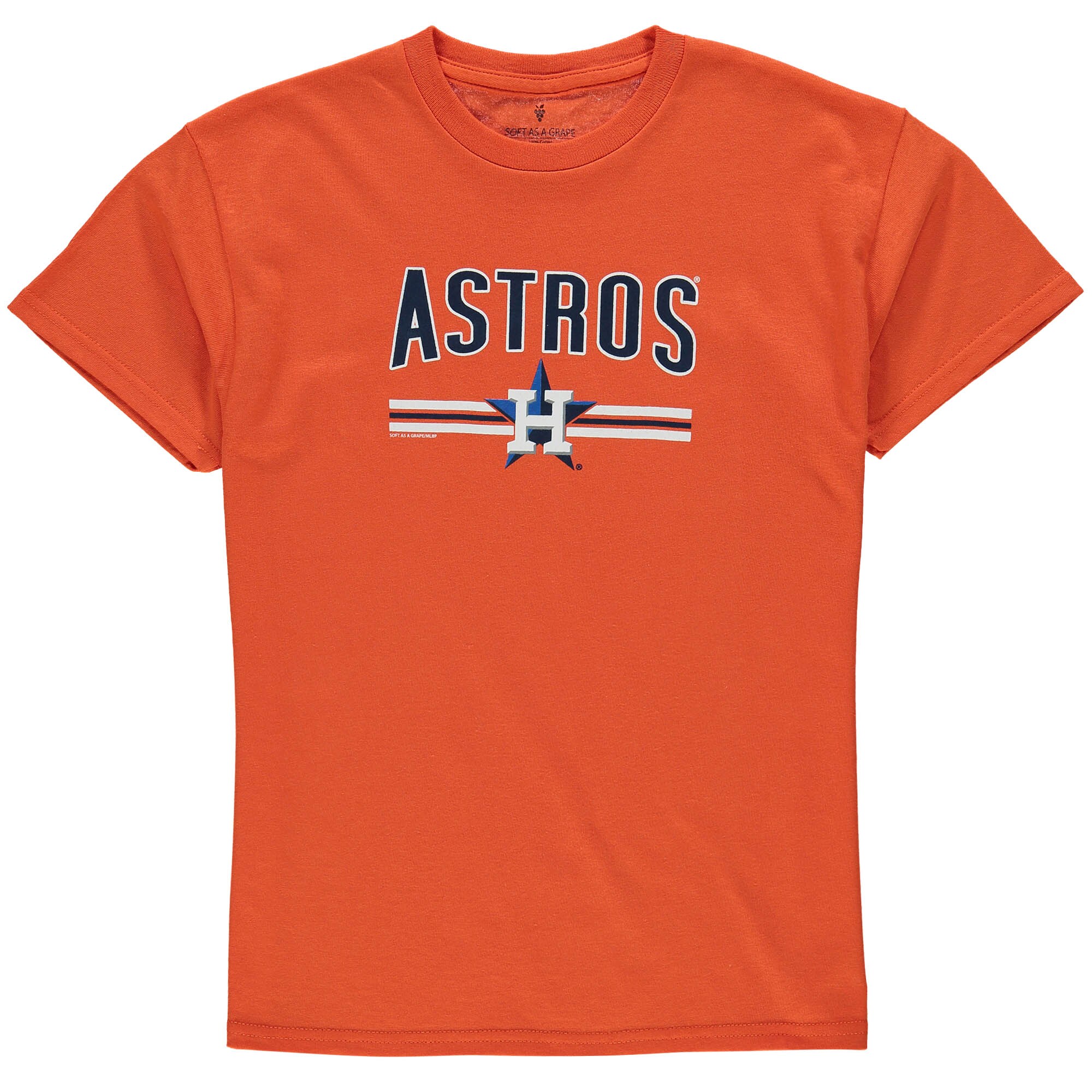 Soft as a Grape Houston Astros Youth Orange On Base Crew T-Shirt