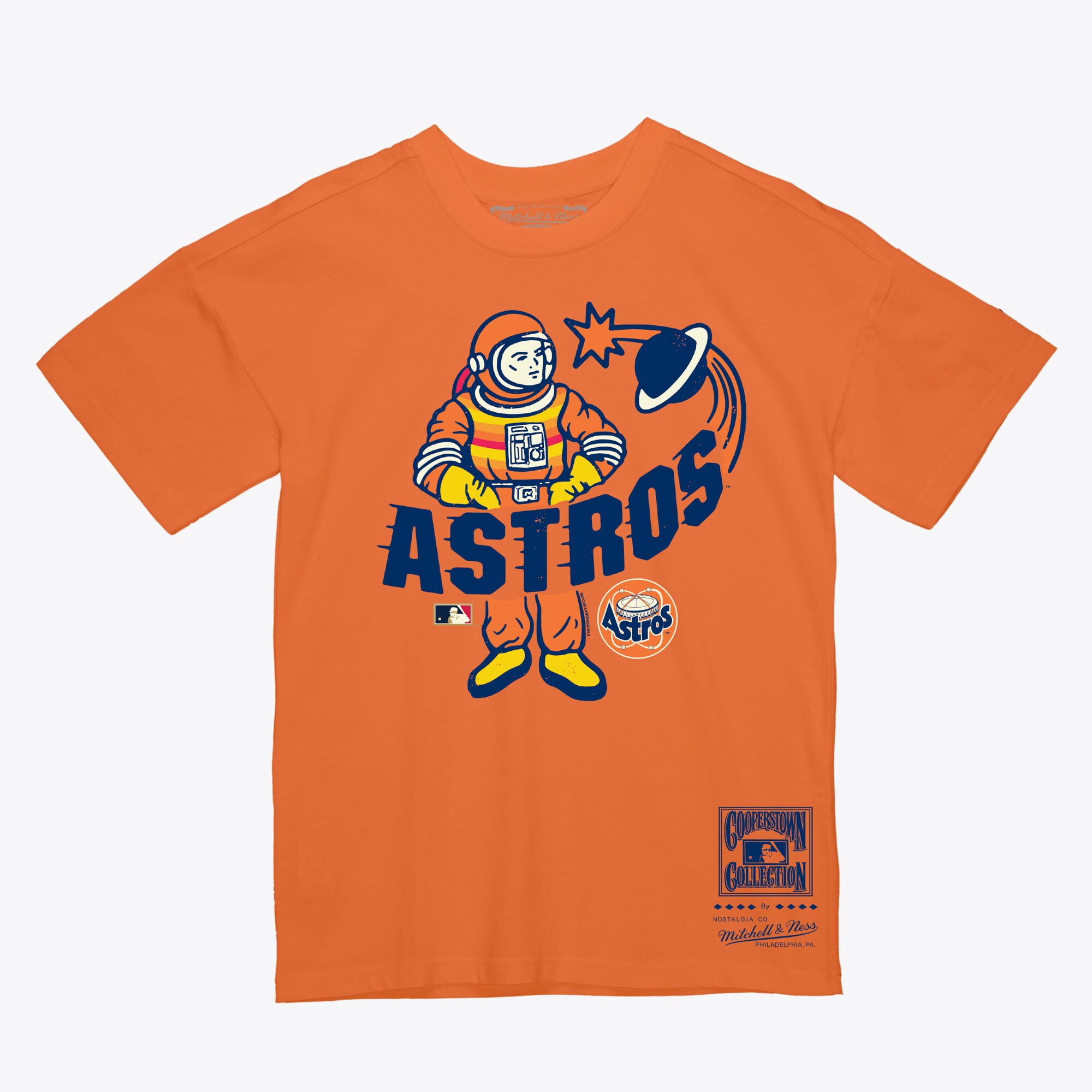 Men's Orange Houston Astros Astro-Naught T-Shirt image.