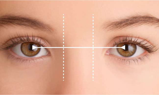 Single PD, binocular pupillary distance